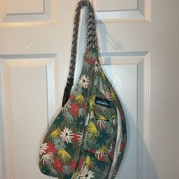 Kavu Rope canvas sling back multi color tropical prints . main image 7